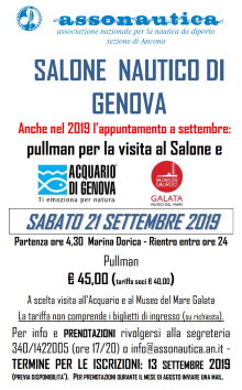 Locandina pullman per Salone Nautico di Genova 2019